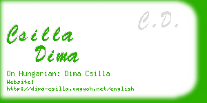 csilla dima business card